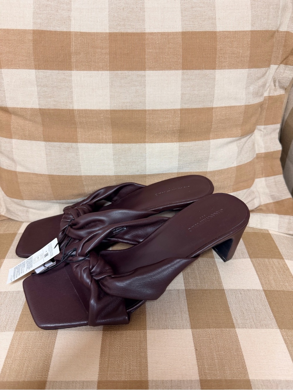 Banana Republic Women's Knotted Slide Heel - Dark Brown - Picture 2 of 6